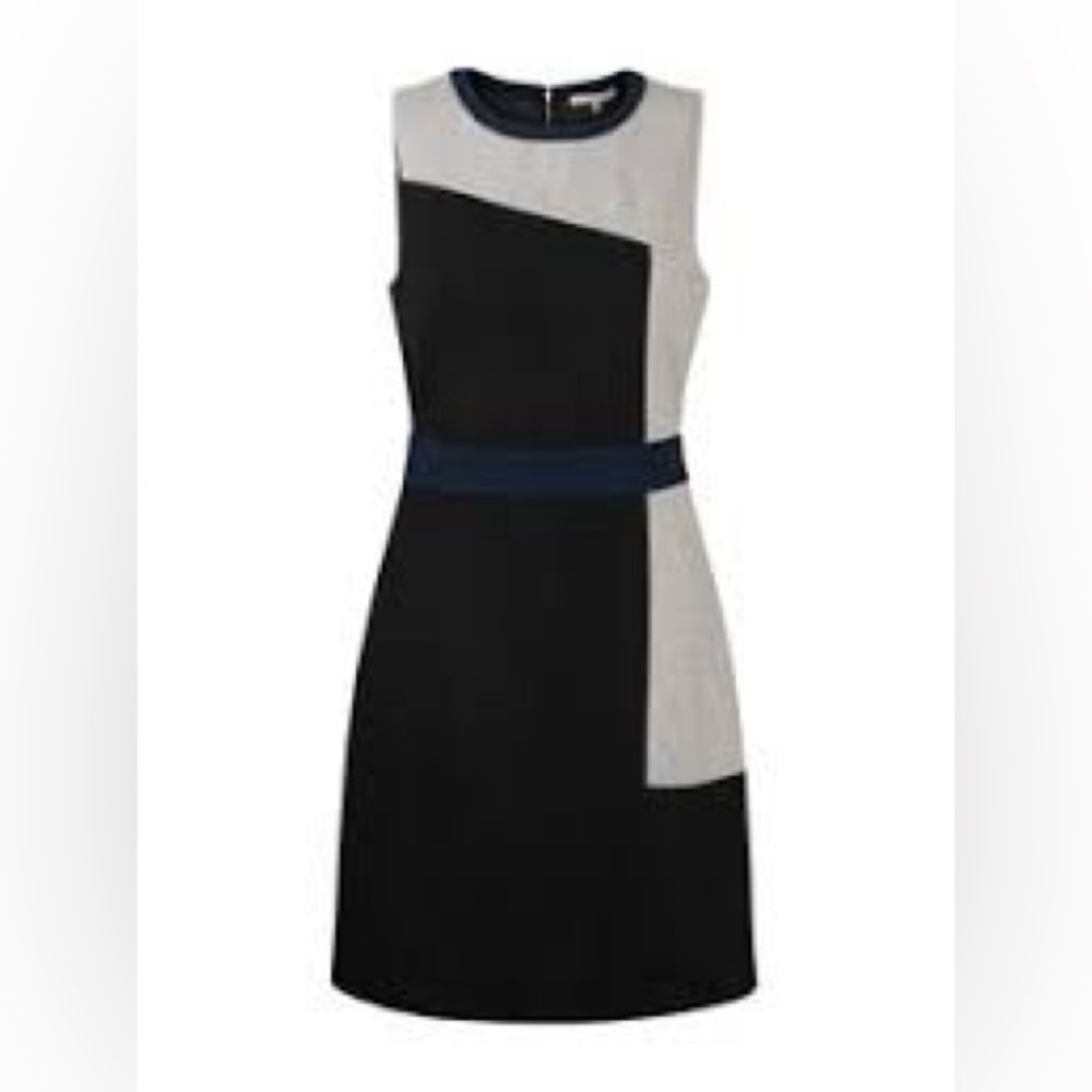 Oliver Bonas Anabella Color Block Wool Mini Dress